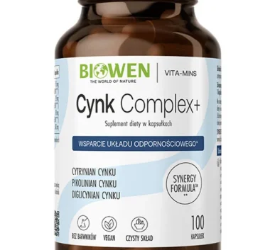 Biowen Zinc Complex+ capsules, jar