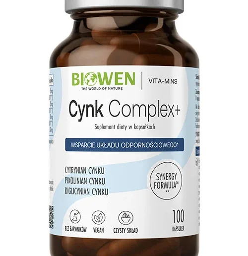 Biowen Zinc Complex+ capsules, jar