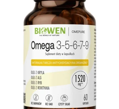 Biowen Omega 3-5-6-7-9 capsules, jar